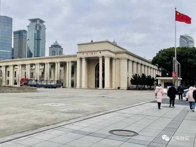 未来大变样！上海展览中心铁围栏已拆除，预计今年年底完成整体修缮