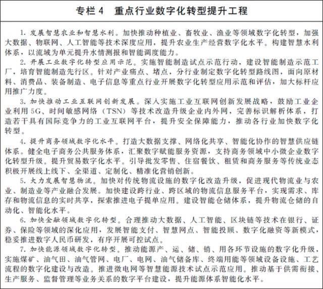 国务院：印发“十四五”数字经济发展规划