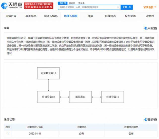 荣耀公布可穿戴设备排队叫号专利