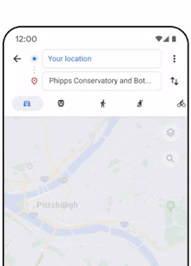 图丨采用谷歌地图的环保路线，将会展示最快和最省油的路线，所以你可以选择任意一条适合你的路线。