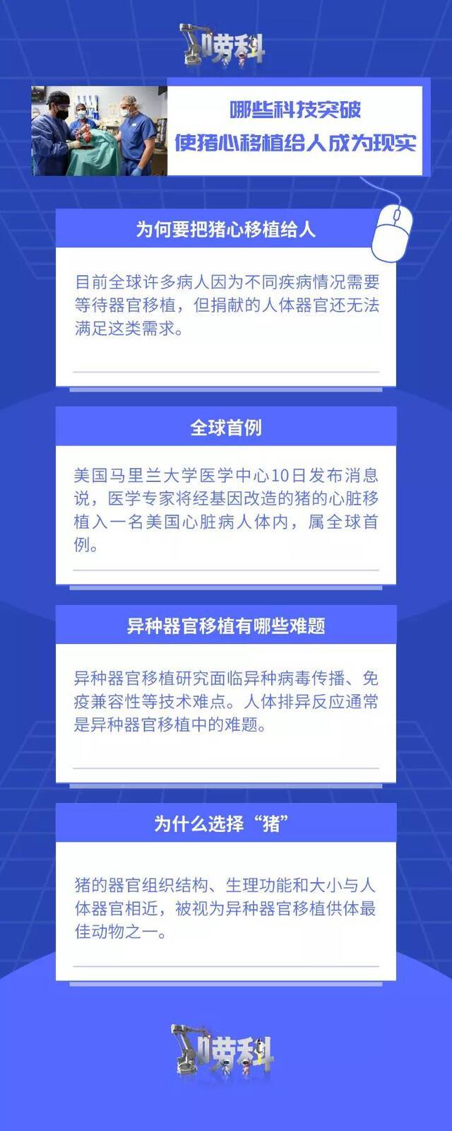 唠科  哪些科技突破 使猪心移植给人成为现实