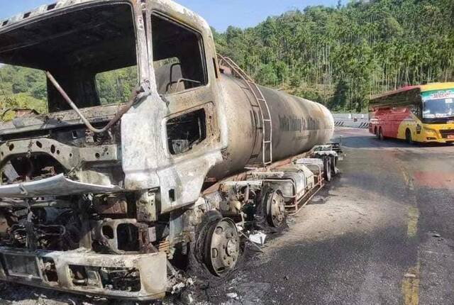 缅甸克伦邦三辆货车遇袭 已致两死一伤
