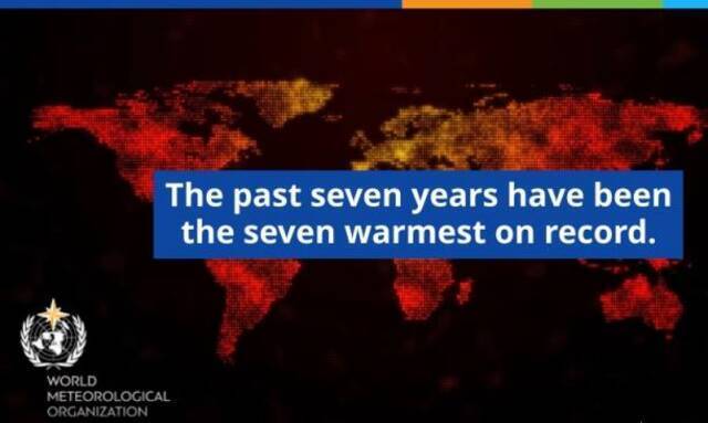 世界气象组织：2021年为有记录以来最暖的七个年份之一