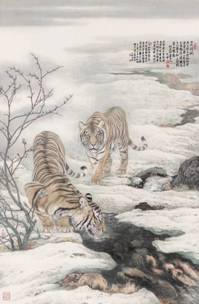 《七九河开》/187×122厘米/纸本设色/2013年