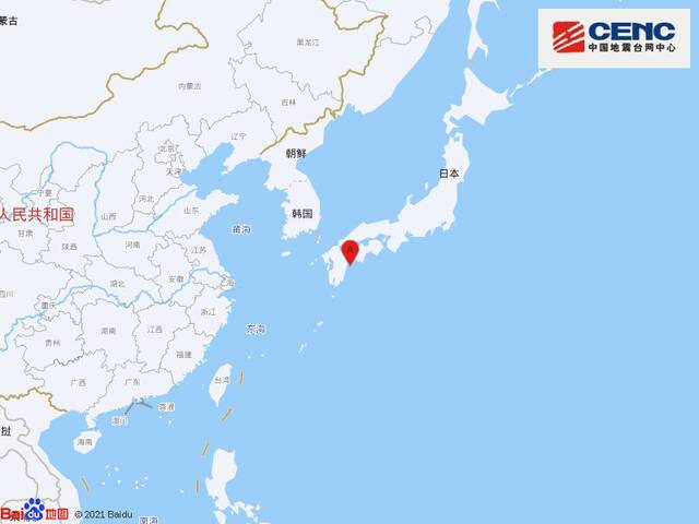 日本九州岛附近发生6.5级左右地震