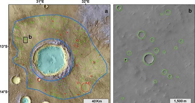 科廷大学新研究证实在过去6亿年里小行星碰撞形成火星撞击坑的频率一致