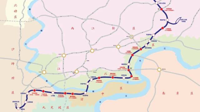 重庆轨道9号线一期线路图重庆交通开投集团九号线公司供图