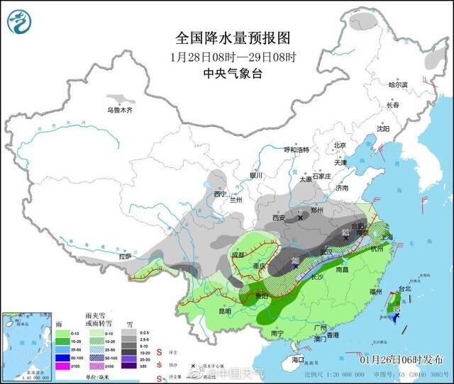 河南、湖北49个暴雪预警生效中，明起迎本轮降雪鼎盛阶段