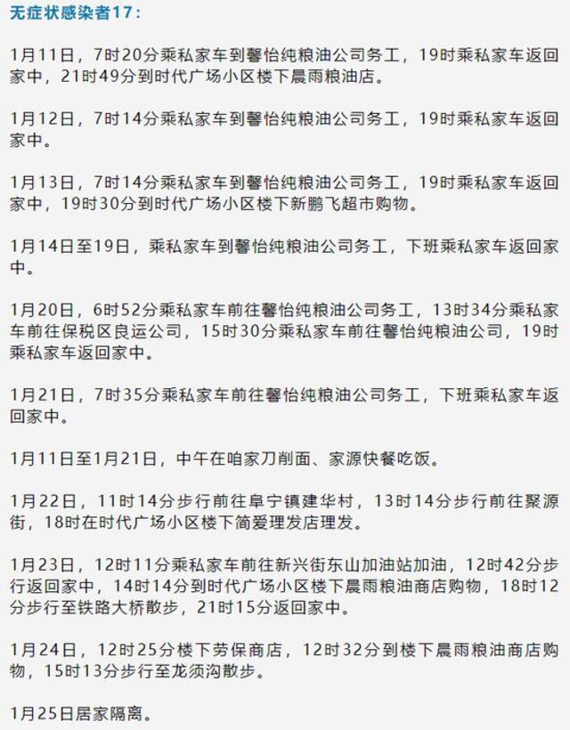 黑龙江绥芬河公布22例新冠肺炎确诊病例、无症状感染者活动轨迹