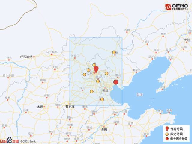 北京朝阳区今天凌晨发生2.7级地震