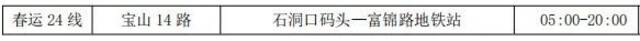 上海公交开辟24条春运专线、7条临时专线！