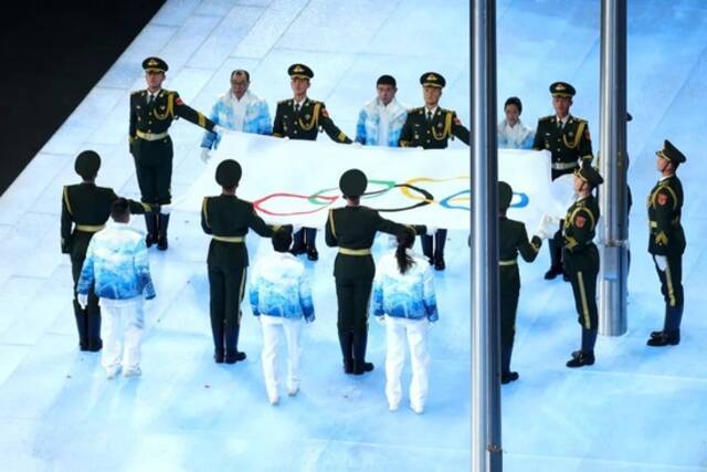 △奥林匹克会旗入场（图片来源：视觉中国）