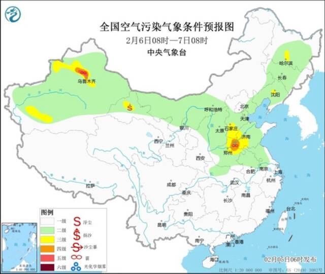 全国大气扩散条件整体较好 安徽江西浙江部分地区有雾