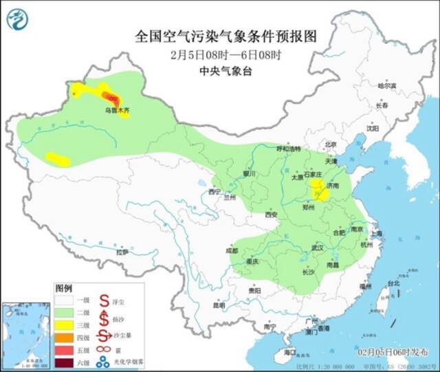 全国大气扩散条件整体较好 安徽江西浙江部分地区有雾