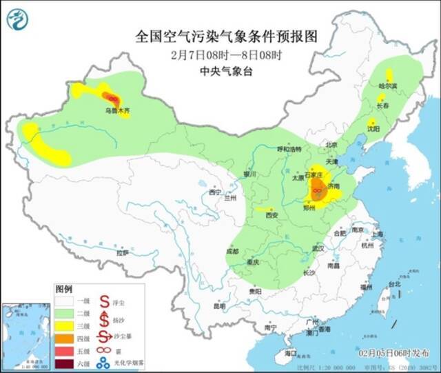 全国大气扩散条件整体较好 安徽江西浙江部分地区有雾