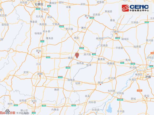 河北邢台市威县附近发生3.7级左右地震