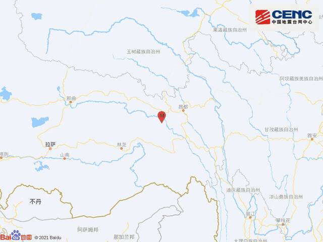 西藏昌都市洛隆县发生3.6级地震 震源深度15千米