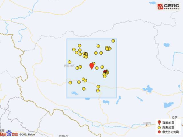 西藏阿里地区改则县发生3.5级地震 震源深度15千米