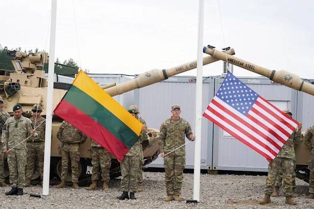 立陶宛为部署在立的美国士兵设立营地资料图