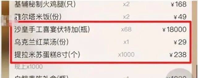 博主晒点餐二维码，结果被网友下单300万元！光伏特加就被点了68瓶，1.8万元/瓶