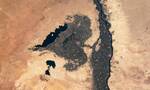 国际空间站宇航员拍下与尼罗河和西部沙漠接壤的心形盆地Faiyum绿洲照片