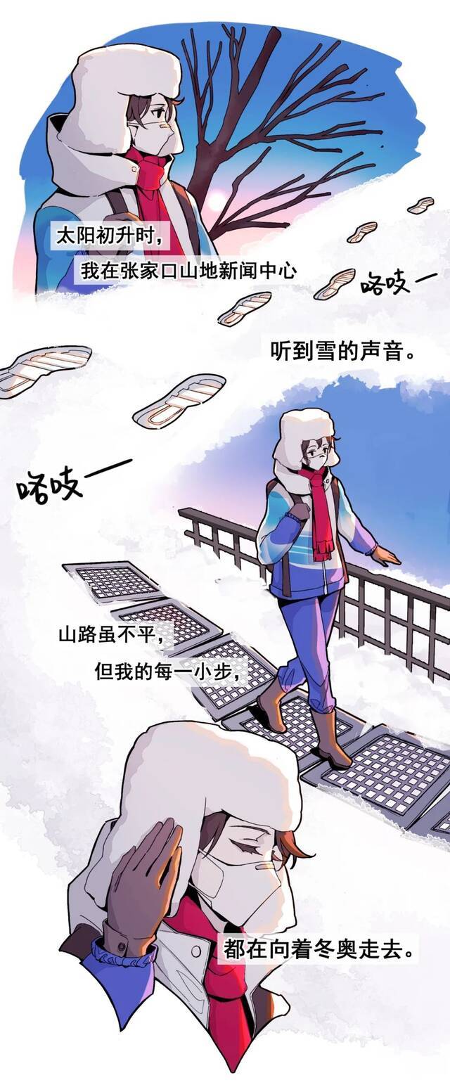 来源：校团委人大冬奥宣传团队手绘：刘雪南（城市志愿者、新闻学院2021级硕士研究生）校对：顾小白邵文泊