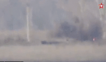 红星台发布的，乌东武装使用反坦克导弹打击乌军迫击炮阵地视频