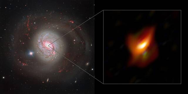 星系NGC1068中心的宇宙尘埃环隐藏着一个超大质量黑洞