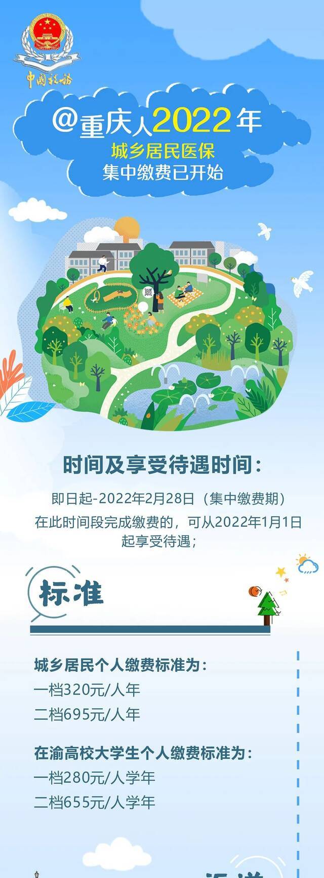 今天截止！2022年度城乡居民医保集中缴费期