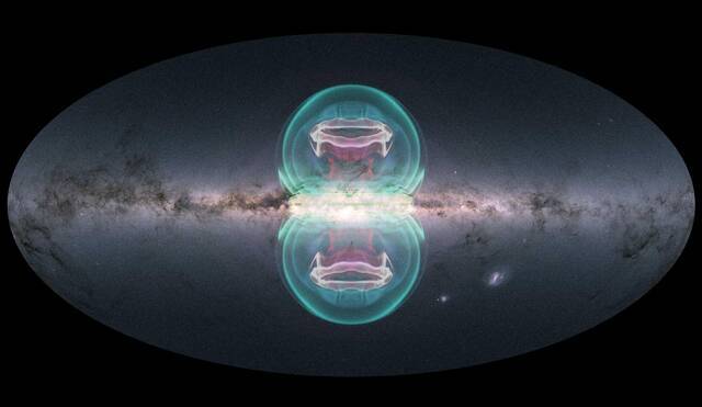 《自然-天文学》：银河系中心巨大气泡来自超大质量黑洞强大能量喷发