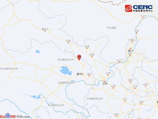 青海海北州门源县发生3.9级地震，震源深度9千米