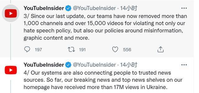 变本加厉！脸书行动之后，YouTube直接宣布“封锁俄罗斯国有媒体相关频道”