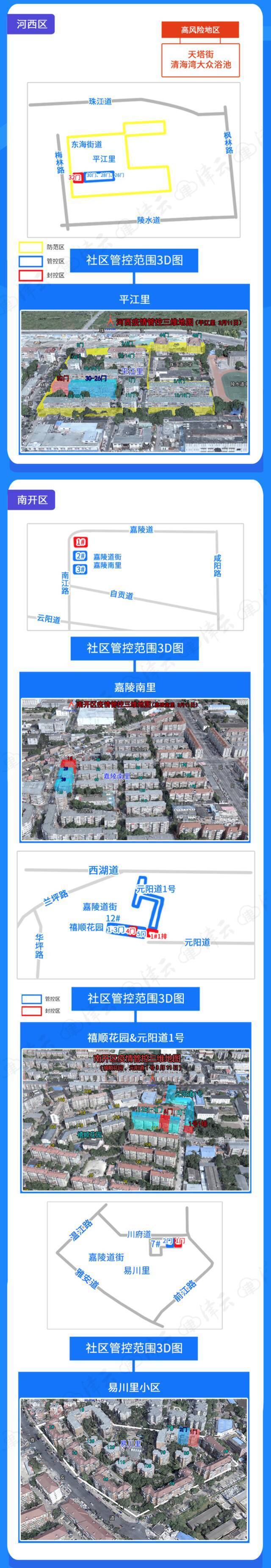 三个区新增封管控区！天津最新疫情管控范围图来了！