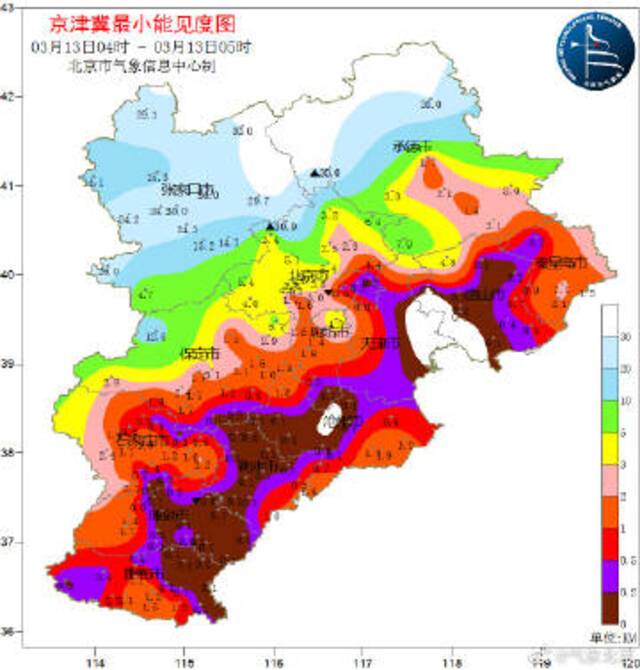 北京今天最高气温14℃，早上东南部能见度差，夜间局地有降水