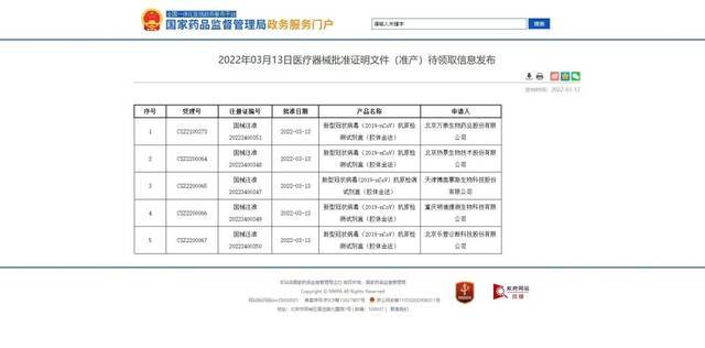 国家药监局网站截图