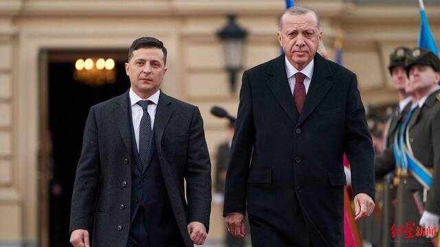 ▲2月3日，乌克兰总统泽连斯基和土耳其总统埃尔多安达成无人机交易协议