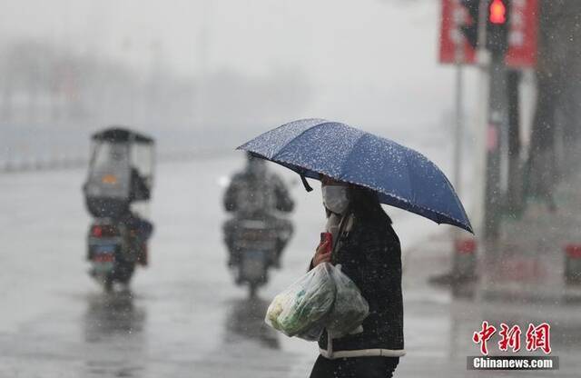 资料图：沈阳市民冒雪出行。于海洋摄