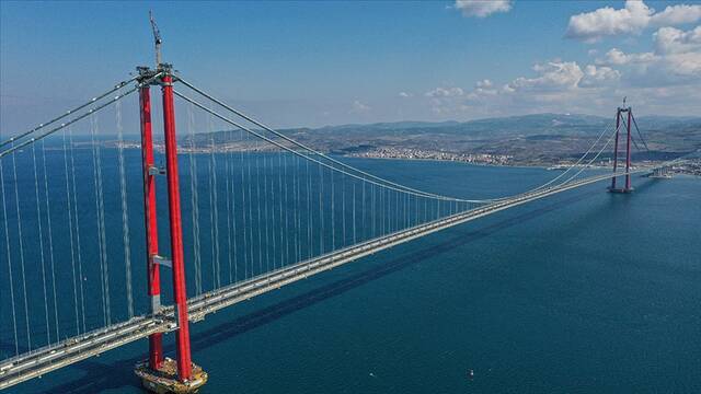 世界上主跨最长桥梁土耳其1915恰纳卡莱大桥建成通车