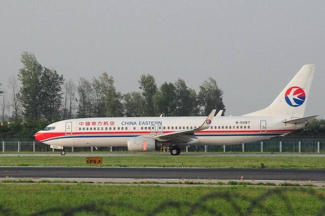 ▲中国东方航空的波音B737-800资料图，失事飞机为B737-800NG客机。图据视觉中国