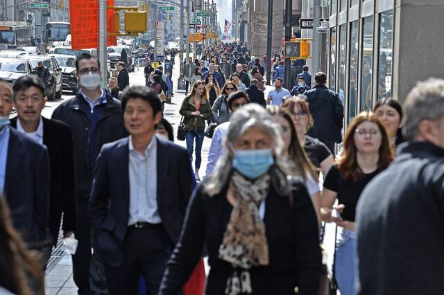 当地时间3月15日，美国纽约曼哈顿街头图源：视觉中国