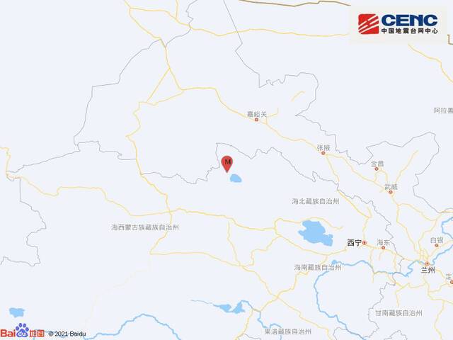 青海海西州德令哈市发生3.9级地震 震源深度10千米