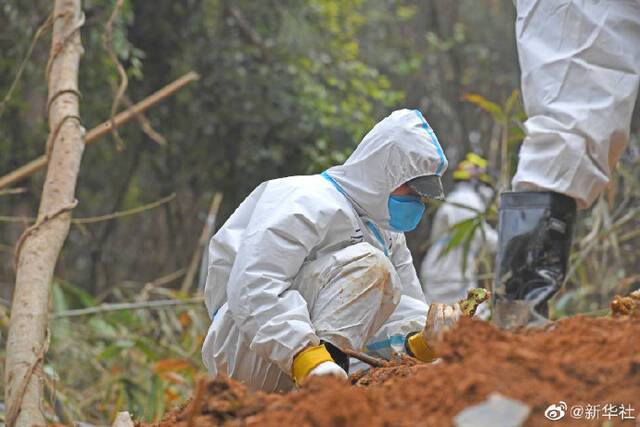 直击东航客机坠毁现场第六日 事故核心区展开拉网式搜索