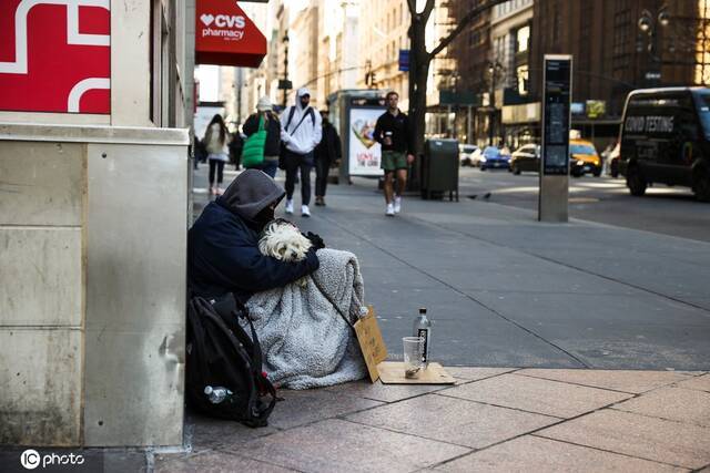 资料图：纽约街头无家可归人士