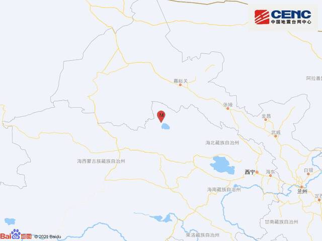 青海海西州德令哈市发生3.4级地震 震源深度10千米