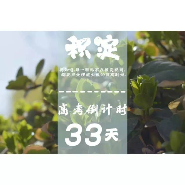 高考倒计时——66天！乾坤未定，你我皆是黑马