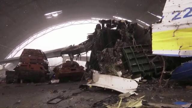现场视频！安-225残骸！