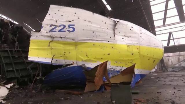 现场视频！安-225残骸！