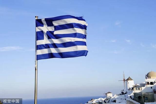 希腊国旗资料图