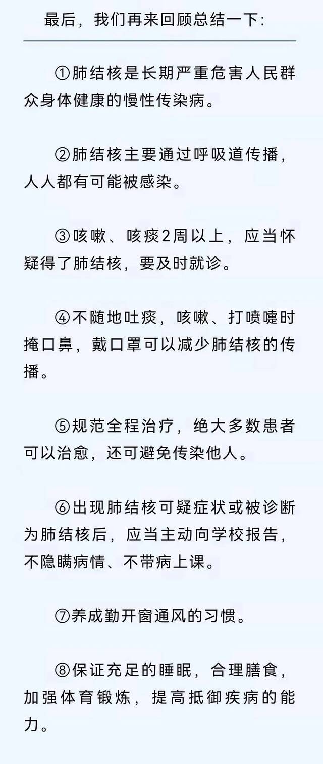 肺结核小常识