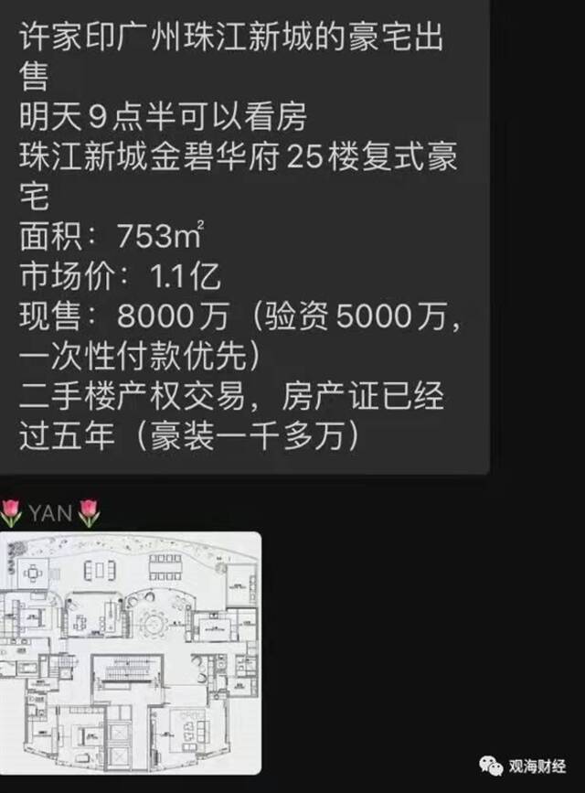 2.7亿元！曝喜茶创始人抄底接盘许家印980平豪宅